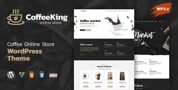 CoffeeKing – Coffee Shop and Drinks Online Store WordPress Theme